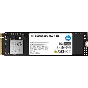 AMAZON HP EX900 M.2 1TB PCIe 3.1 X4 Nvme 3D TLC NAND Internal Solid State Drive (SSD) Max 2100 Mbps 5Xm46Aa#ABC $39.99