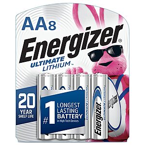Energizer® Ultimate 8-Pack AA 1.5-Volt Lithium Batteries - 10.39 w/ 20% off coupon - $10.39 at Bed Bath & Beyond