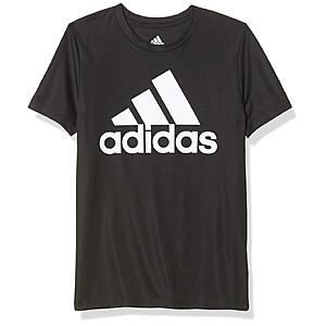 adidas Boys' Aeroready Performance Logo Short Sleeve Tee (Black, Sizes M-XL) $6 + Free Shipping w/ Prime or on $35+