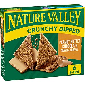 6-Count Nature Valley Crunchy Dipped Granola Squares (Peanut Butter Chocolate) $2 + Free Shipping w/ Prime or Orders $25+