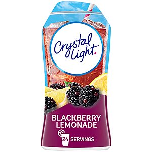 1.62-Oz Crystal Light Sugar-Free Zero Calorie Liquid Water Enhancer Drink Mix (Blackberry Lemonade) $2.60 w/ S&S + Free Shipping w/ Prime or Orders $25+
