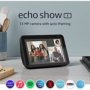 Echo Show 8 for $64.99 Select accounts only at AMZN