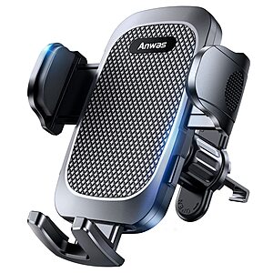 Anwas Car Phone Holder Mount [Big Phone & Thick Case Friendly ] Universal Air Vent Car Mount, Hands Free - Compatible with All iPhones & Android $11.99 - $7.19