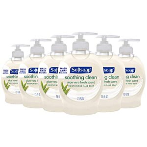 6-Pack 7.5-oz Softsoap Moisturizing Liquid Hand Soap (Soothing Aloe Vera) $3.65 w/ Subscribe & Save