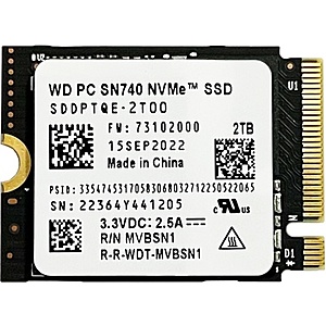 2TB Western Digital PC SN740 M.2 2230 NVMe PCIe4x4 SSD $145.60 + Free Shipping
