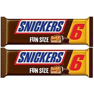 6-Ct Snickers Milk Chocolate Fun Size Bars: 2 for FREE w/Store Pickup on $10+ @ Walgreens