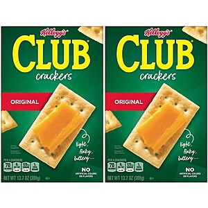 13.7-Oz Kellogg's Club Crackers (Original) 2 for $2.70 + Free Store Pickup on $10+