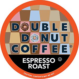 Double Donut Dark Roast Coffee Pods, Espresso Roast, Strong Coffee in Recyclable Single Serve Coffee Pods for Keurig Coffee Maker, 80 Count $19.25