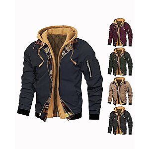Men's Quilted Fleece Bomber Jacket $25 Shipped after $15 coupon!