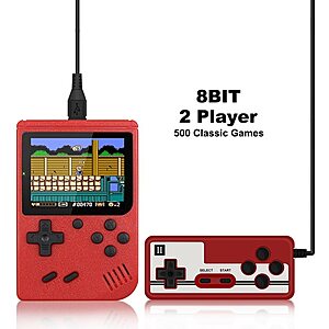 800-in-one mini retro video game console w/ 3inch screen or video out w/ 2 controller $13.7