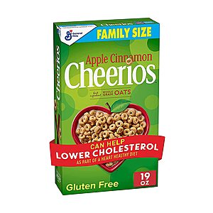 General Mills Cereal: 19oz Apple Cinnamon Cheerios $3 & More w/ Subscribe & Save