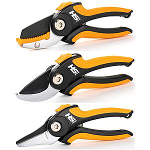 STEELHEAD 7" Anvil, Bypass & Floral Pruning Garden Shears (Non-Stick Rust-Resistant, Japanese SK-5 Steel, 5/8" Cutting Capacity) for $8.99 + FSSS