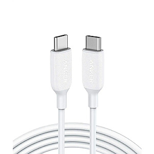 6' Anker Powerline III USB-C to USB-C 60W Charging Cable (Black or White) $8