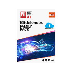 2-Yrs Bitdefender Family Pack 2024 Security Software (15 Devices; Download) $30 & More