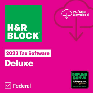 H&R Block 2023 Tax Software w/ 2% Refund Bonus, 50% off various versions - $19.99