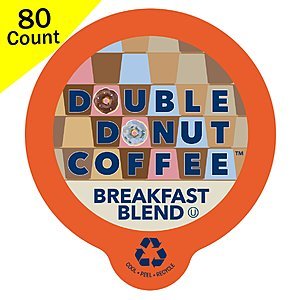 Double Donut Breakfast Blend k-cup $17.49 : 80 count  (21¢ per pod) $17.19