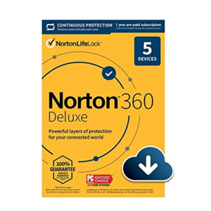 Norton 360 Deluxe 2022 5 Devices license for $19.99 + $10 GC