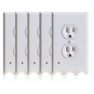 5-Pack BH Outlet Covers with Built-In LED Night Light (Squared or Rounded) $14 + Free Shipping