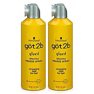 2-Pack Got2b Glued Blasting Freeze Hairspray 12oz. $9.09 w/s&s
