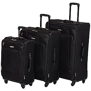 3-Piece American Tourister Pop Max Softside Luggage w/ Spinner Wheels (Black or Teal) $145 + Free Shipping