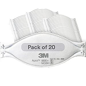 20-Pack 3M Aura N95 Foldable Particulate Respirators $12.30