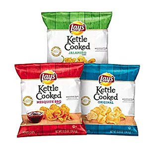 40-Count Lay's Kettle Cooked Potato Chips Variety Pack $11.23 5% or $9.73 15% w/s&s AC