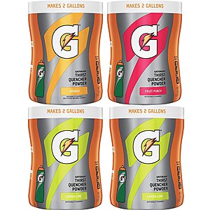 4-Pack 18.3oz Gatorade Thirst Quencher Powder (Variety Pack) $12.75 w/ S&S + Free S&H
