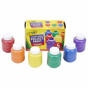 6-Ct. Crayola Washable Kids Paint, Classic Colors $3.25 - Amazon