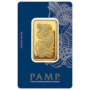 *BACK AGAIN*  1 oz Gold Bar PAMP Suisse Lady Fortuna Veriscan (New In Assay) $1929