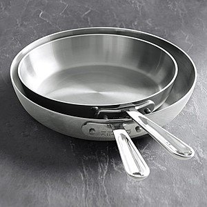 All-Clad d5 Stainless-Steel French Skillets, Set of 2 $100 Free Shipping TODAY only at Williams Sonoma $99.95 or $79.96 AC