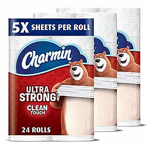 Select Amazon Accounts: 24-Ct Charmin Family Mega Toilet Paper Rolls $17.50 & More w/ S&S + Free S/H