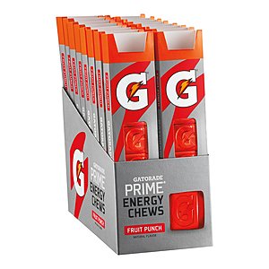 16-Ct 1oz Gatorade Prime Energy Chews (Fruit Punch) $0.75 w/ Subscribe & Save