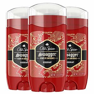 3-Count 3-Oz Old Spice Swagger Deodorant (Confidence and Amberwood) $7.45 w/ Subscribe & Save