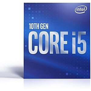 Intel Core i5-10400 2.9GHz 6-Core LGA 1200 Desktop Processor $150 + 2% SD Cashback + Free S&H