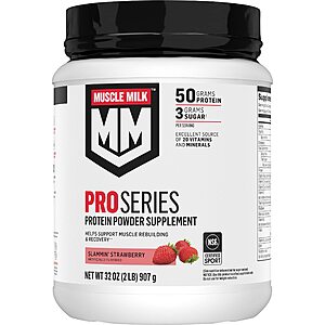 Muscle Milk Pro Series Protein Powder (Strawberry): 2-Lb $15 or 5-Lb $34.61 + Free Shipping w/ Prime or $25+