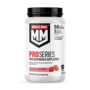 2.54-Lb Muscle Milk Pro Series Protein Powder (Strawberry) $17.18 w/ S&S + Free Shipping w/ Prime or $25+