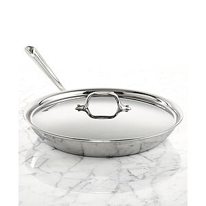 12" All-Clad 3-Ply Stainless Steel Covered Fry Pan $84 + Free Shipping