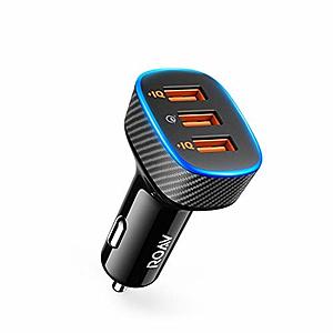 Roav SmartCharge Halo, by Anker, 3-Port USB 30W Car Charger with Quick Charge 3.0