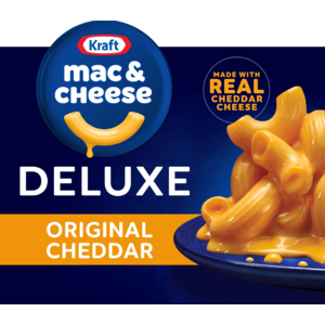 Kraft Deluxe Cheddar or Four Cheese Macaroni & Cheese Dinner-14 oz Box-$2.49 AC