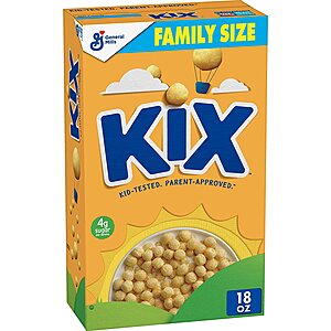 18-Oz Kix Crispy Corn Puffs Whole Grain Breakfast Cereal $2.80 w/ Subscribe & Save