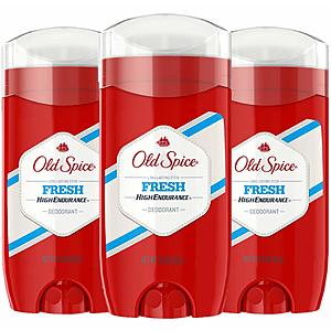 3-Pack 3oz Old Spice Aluminum Free High Endurance Deodorant (Fresh) $4.40 w/ Subscribe & Save