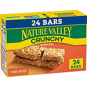 24 Bars Nature Valley Crunchy Granola Bar (Peanut Butter) $3.29 w/ Subscribe & Save