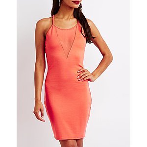 Charlotte Russe: Extra 10% Off + 30% Off Sale Dresses, Yellow Surplice Wrap Dress $5.03, Pink Ruffle Romper $5.66 & More