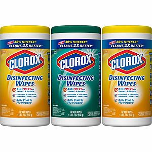 Select Amazon Accounts - Stacking Promos - Clorox Disinfecting Wipes 6 Pack (450 wipes total) $7.83 YMMV