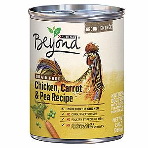 12-Ct 13-Oz Purina Beyond Grain Free Adult Wet Dog Food (Chicken, Carrot & Pea) $9.50 w/ S&S + Free S&H