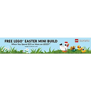 Free LEGO 30643 Creator Easter Mini Build With Any $25 LEGO Purchase at Barnes and Nobles