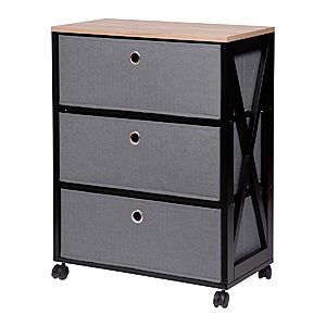 3-Drawer The Big One Storage Tower (Gray Print, Black Grey) $30.60 & More + Free Shipping or Free Store Pickup at Kohl's