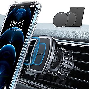 Lisen Magnetic Cell Phone Holder for Car (Black, Compatible with All Smartphones & Tablets) $6.10 + F/S w/ Prime or on Orders $25+