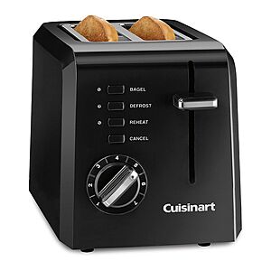 Cuisinart Compact 2-Slice Extra Wide Slot Toaster (Black, White) $15.99 + Free Store Pickup at Kohl's or FS on $49+