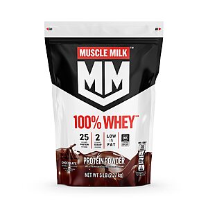 Muscle Milk 100% Whey Protein Powder, Chocolate, 5 Pound, 25g Protein W/ S&S  - YMMV $28.95